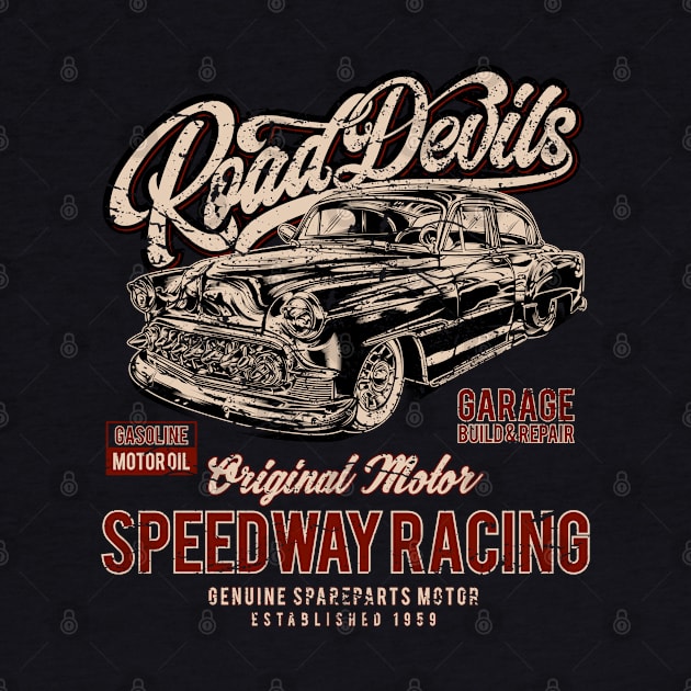 Road Devils Speedway Racing Hot Rod by RockabillyM